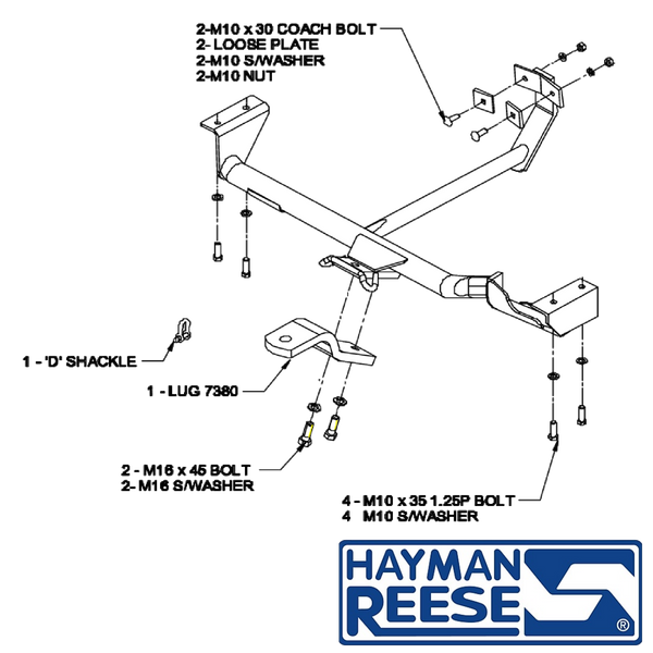 Toyota Echo Hatch 10/1999 - 10/2005 - Towbar Kit - STANDARD DUTY