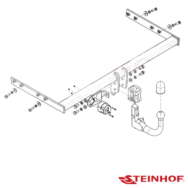 Audi A3 8PA (Inc S3) Hatch 07/2008 - 04/2013 - Towbar Kit - EUROPEAN PLUS