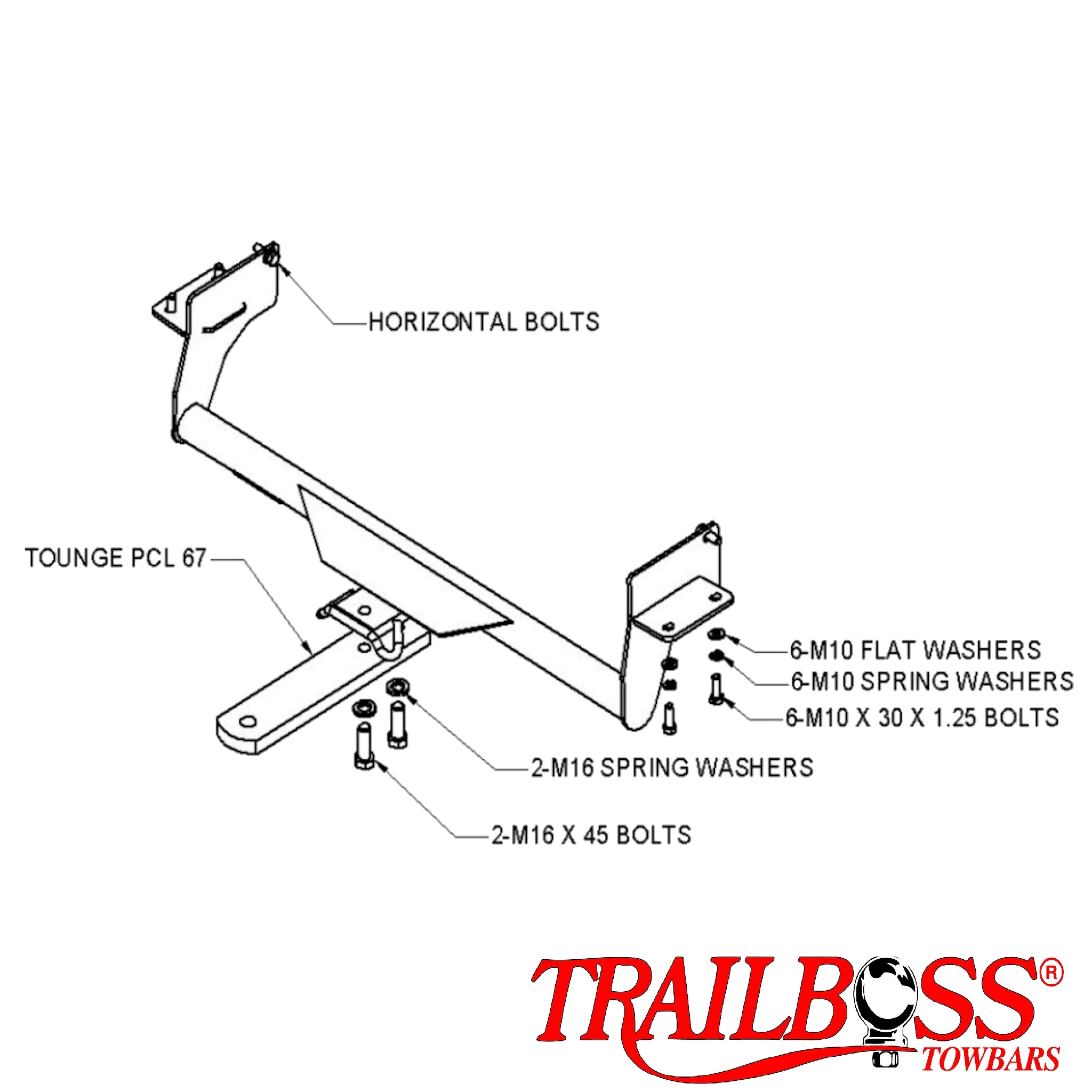 Mitsubishi Outlander ZE ZF SUV 02/2003 - 10/2006 - Towbar Kit - STANDARD DUTY