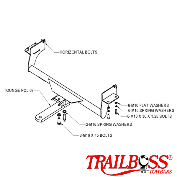 Mitsubishi Outlander ZE ZF SUV 02/2003 - 10/2006 - Towbar Kit - STANDARD DUTY