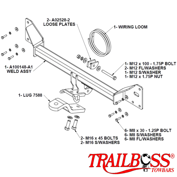 Honda Accord Euro Sedan 09/2008 - 02/2015- Towbar Kit - STANDARD DUTY