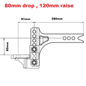 3500KG Adjustable towbar Ball Mount