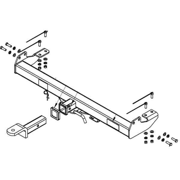 Toyota HiLux 2wd Cab Chassis No Step 04/2005 - 08/2015 - Towbar Kit - HEAVY DUTY PREMIUM