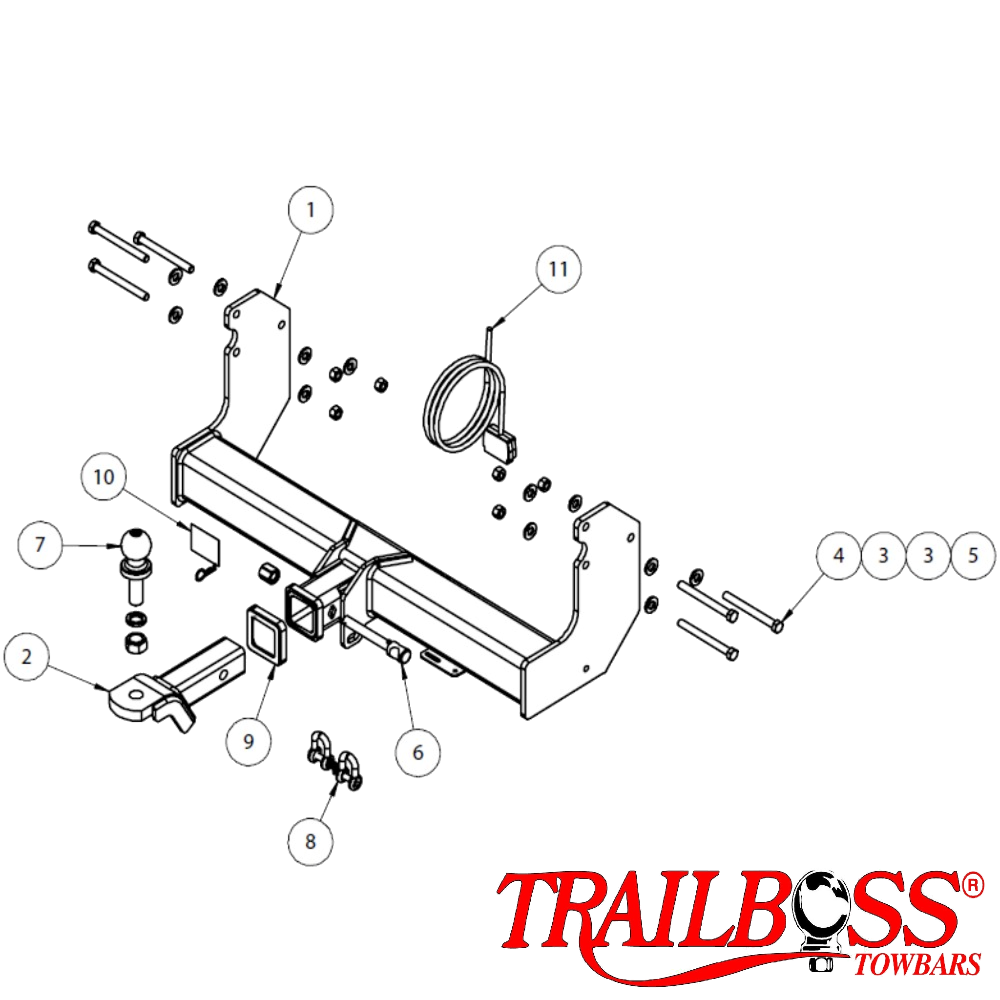 Ford Transit VO Cab Chassis 09/2014 - On - Towbar Kit - HEAVY DUTY PREMIUM