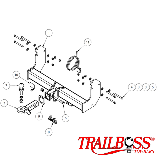 Ford Transit VO Cab Chassis 09/2014 - On - Towbar Kit - HEAVY DUTY PREMIUM