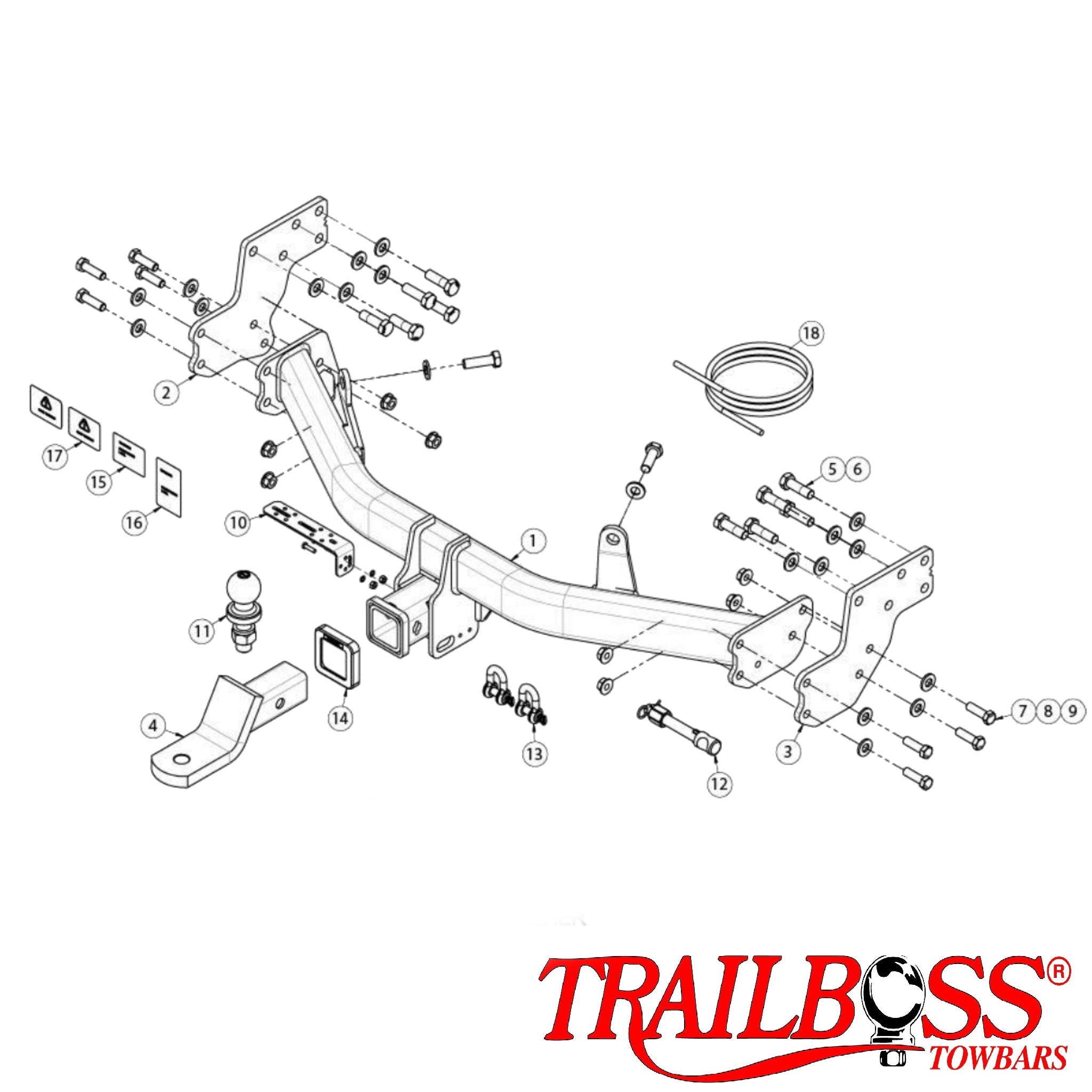 *Ford Everest SUV 06/2022 - On - Towbar Kit - HEAVY DUTY PREMIUM