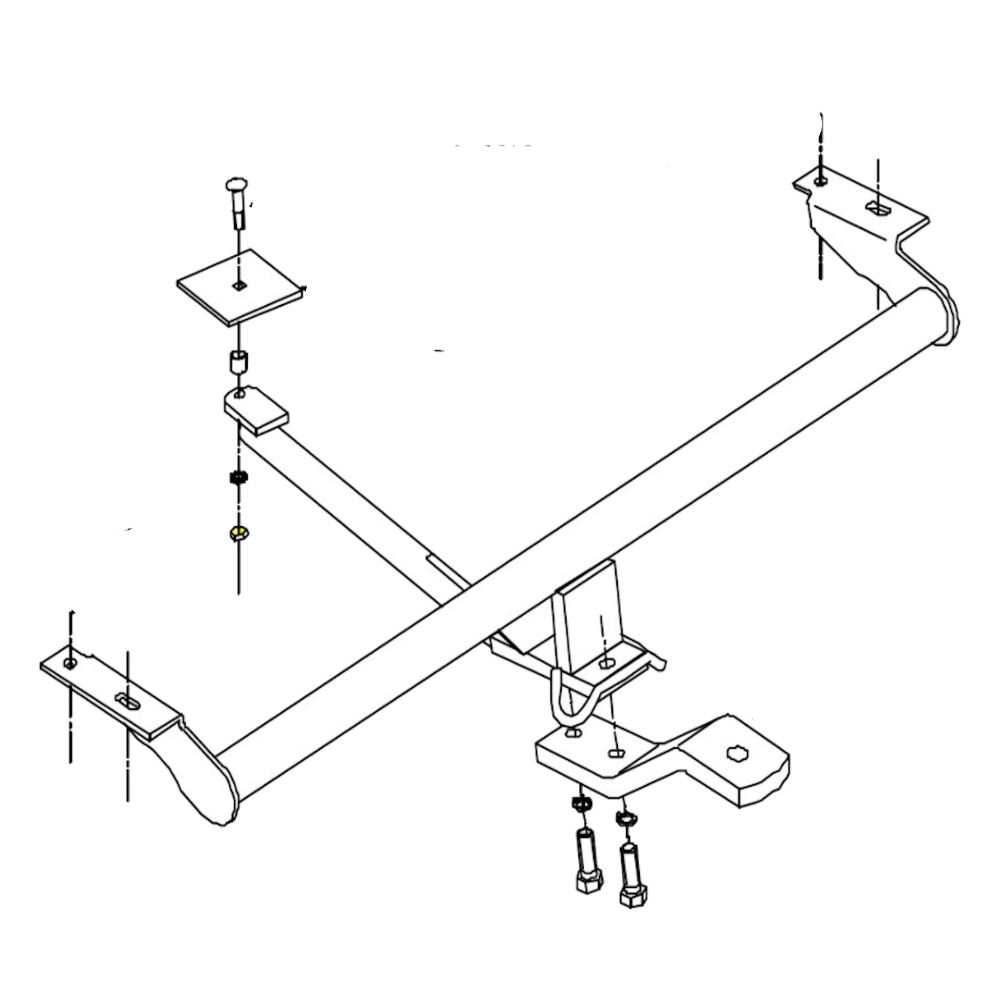 Subaru Liberty Wagon 01/1985 - 05/1994 - Towbar Kit - STANDARD DUTY