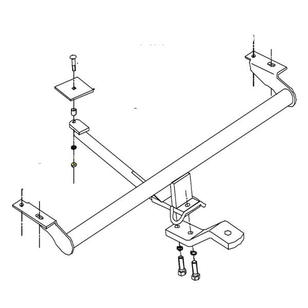 Subaru Liberty Wagon 01/1985 - 05/1994 - Towbar Kit - STANDARD DUTY