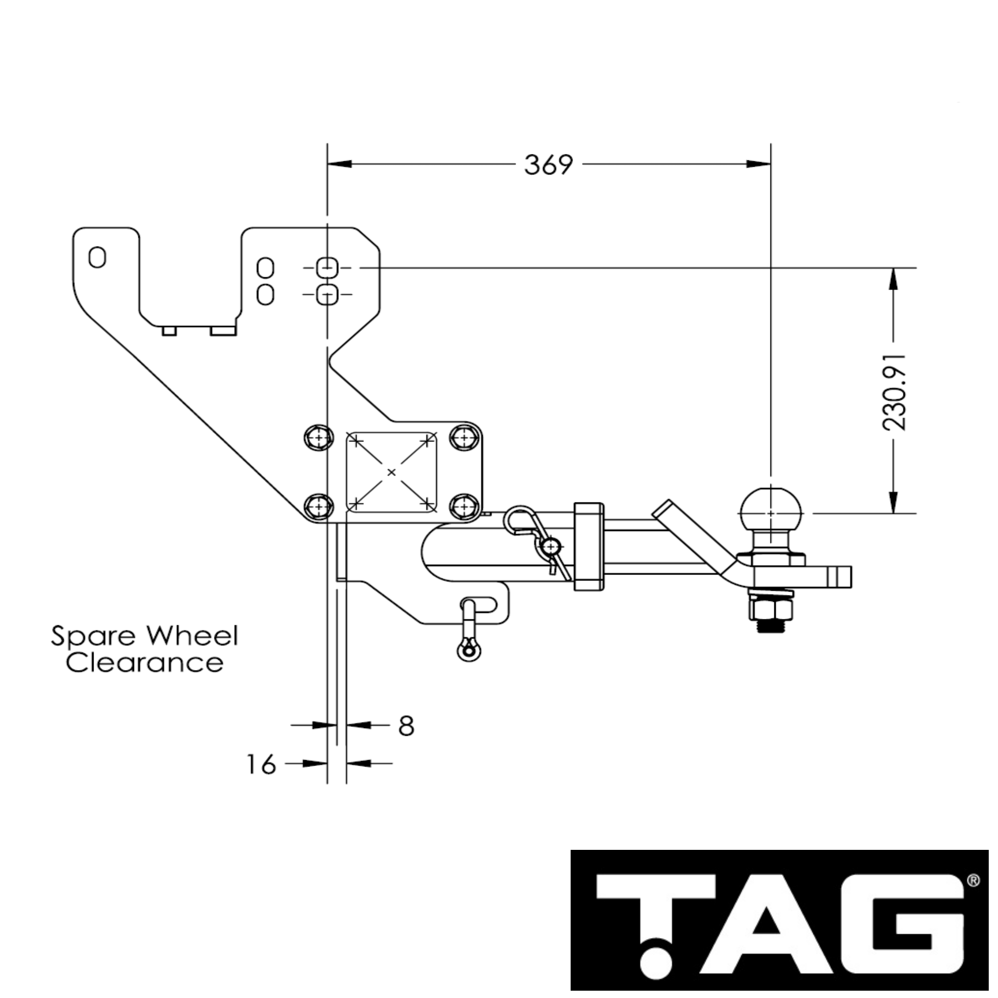 *Mazda BT-50 Tub Body 07/2020 - On - Towbar Kit - HEAVY DUTY ECONOMY