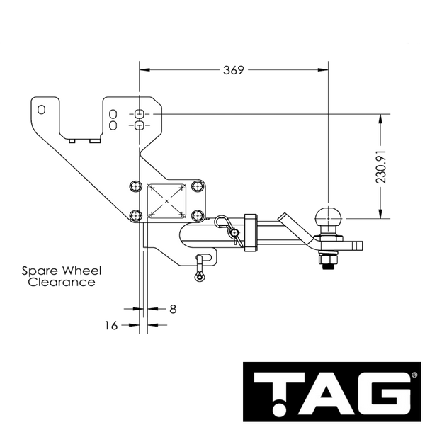 *Mazda BT-50 Tub Body 07/2020 - On - Towbar Kit - HEAVY DUTY ECONOMY