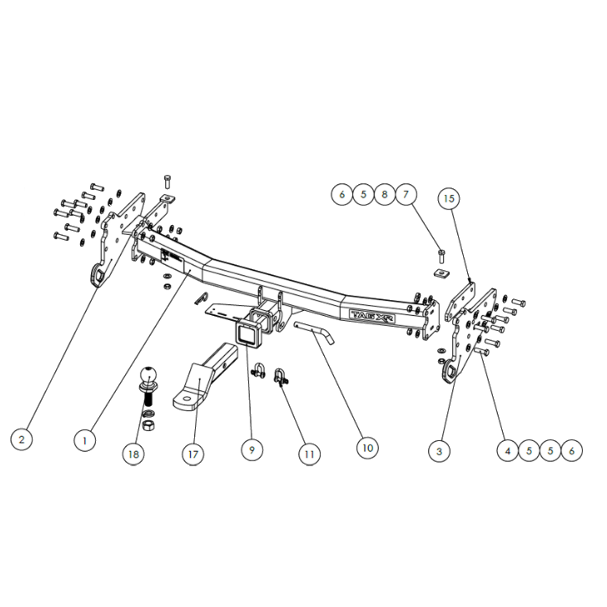 Mitsubishi Pajero Sport QF SUV 12/2019 - On - Towbar Kit - EXTREME RECOVERY