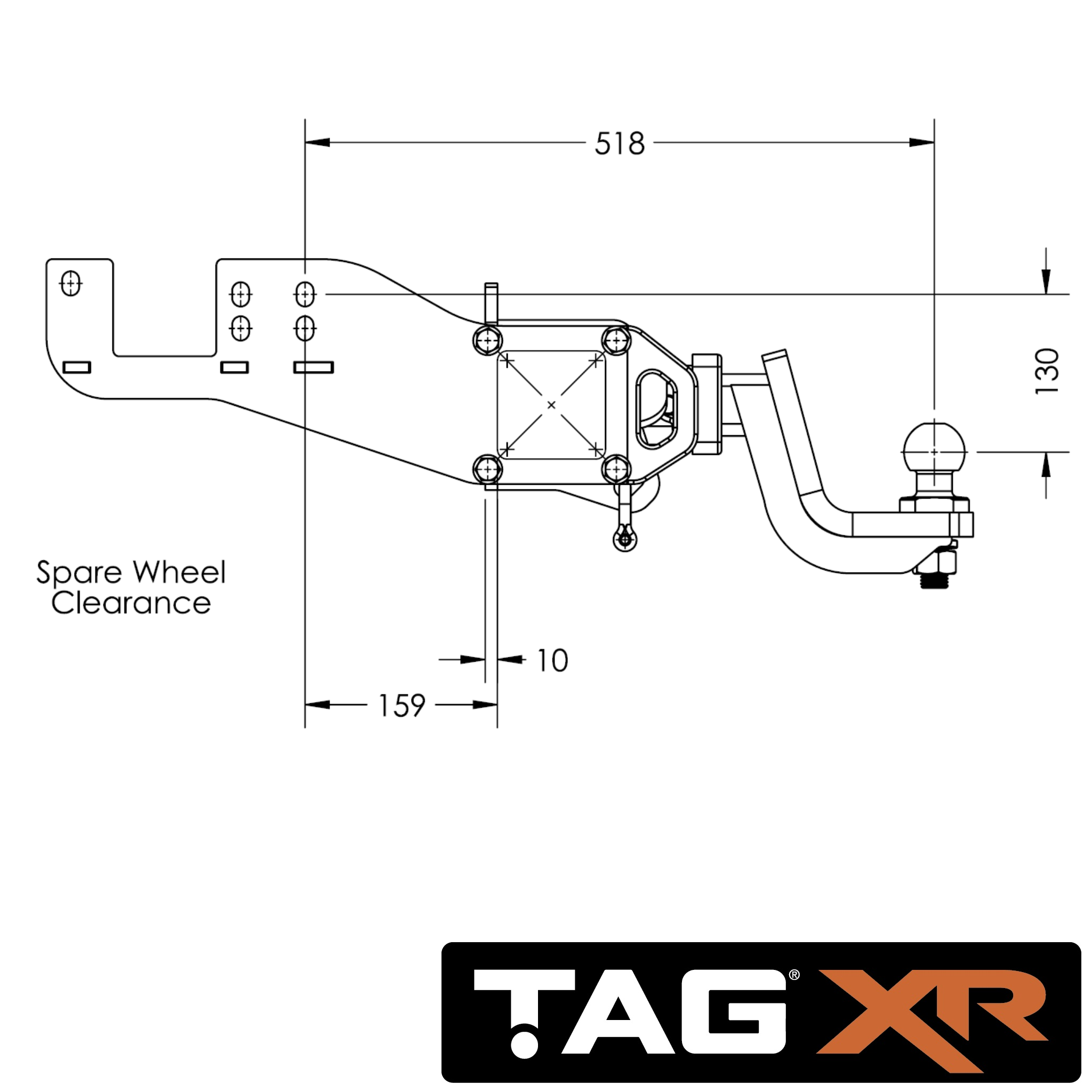 Isuzu D-Max Tub Body 08/2020 - On - Towbar Kit - EXTREME RECOVERY