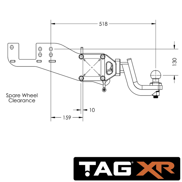 Isuzu D-Max Tub Body 08/2020 - On - Towbar Kit - EXTREME RECOVERY