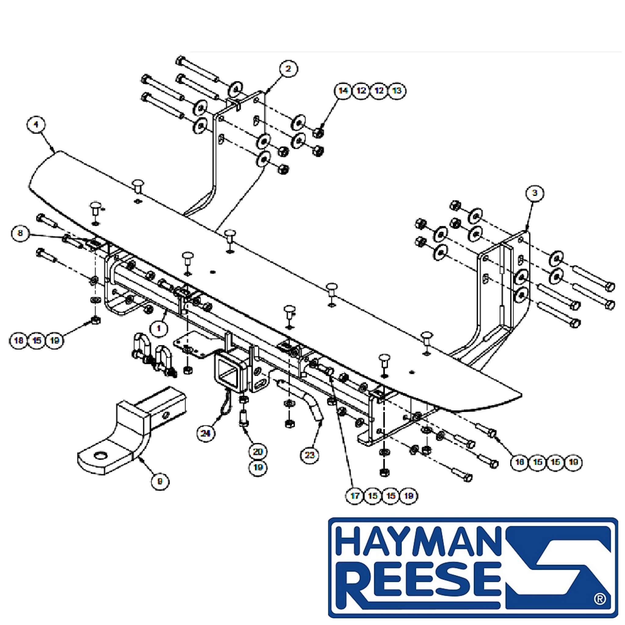 Mercedes-Benz Sprinter Van 11/2006 - 05/2018 (Rare Narrow Chassis Approx 765mm Wide) - Towbar Kit - HEAVY DUTY PREMIUM