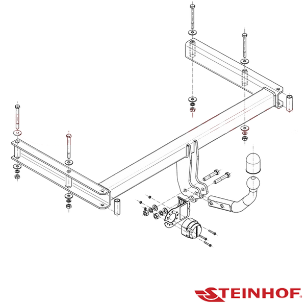 Audi A4 B8 (Inc Allroad) Wagon 04/2008 - 01/2016 - Towbar Kit - EUROPEAN STANDARD