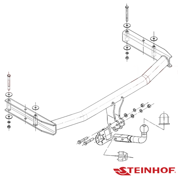 *Audi A4 B6 & B7 Sedan 07/2001 - 03/2008 - Towbar Kit - EUROPEAN STANDARD