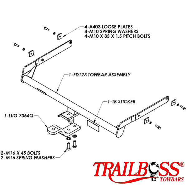 Ford Focus Hatch 05/2005 - 07/2011 - Towbar Kit - STANDARD DUTY