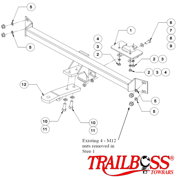 Holden Commodore VZ Wagon 10/2002 - 07/2006 - Towbar Kit - STANDARD DUTY