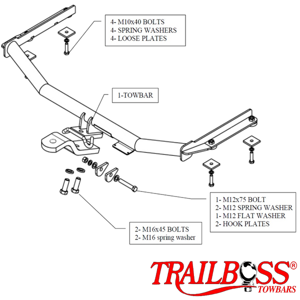 Honda City Sedan 02/2009 - 08/2013 - Towbar Kit - STANDARD DUTY