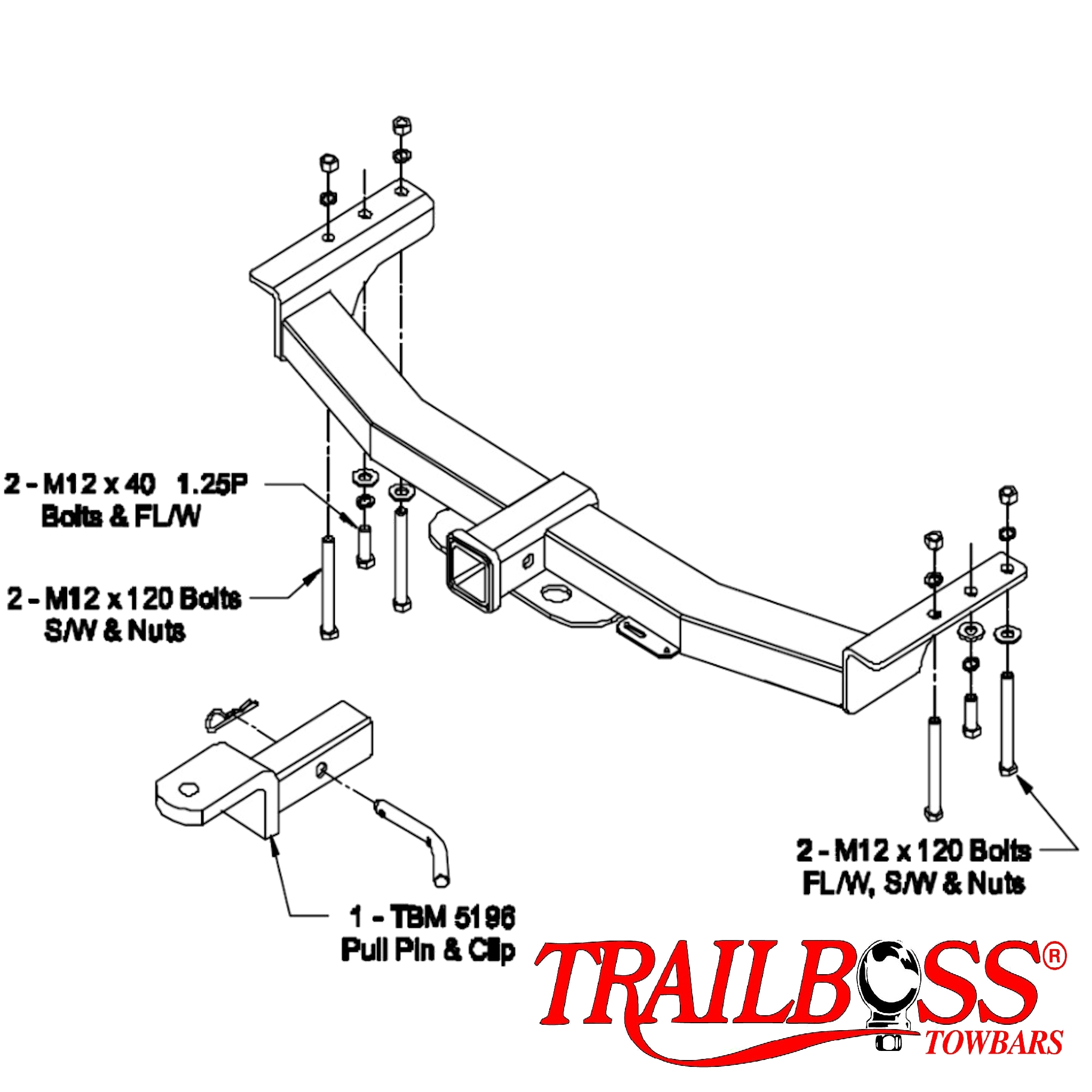 Mitsubishi Challenger SUV 02/1998 - 12/2005 - Towbar Kit - HEAVY DUTY PREMIUM