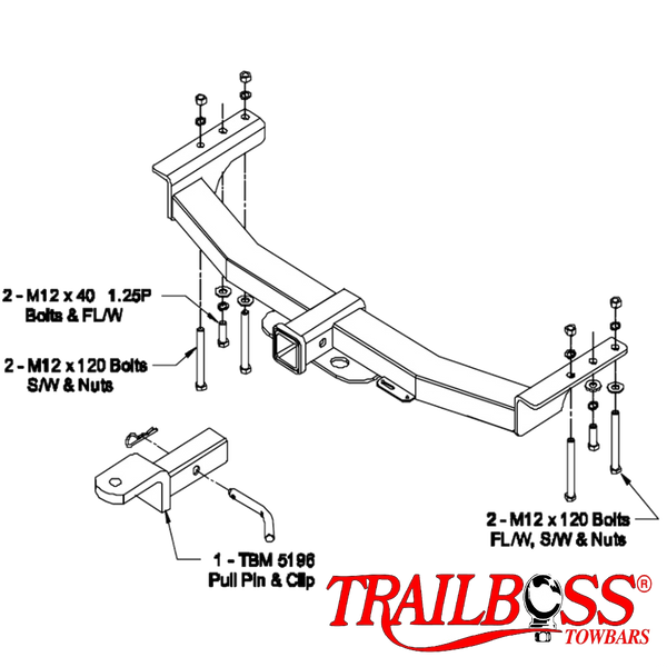 Mitsubishi Challenger SUV 02/1998 - 12/2005 - Towbar Kit - HEAVY DUTY PREMIUM