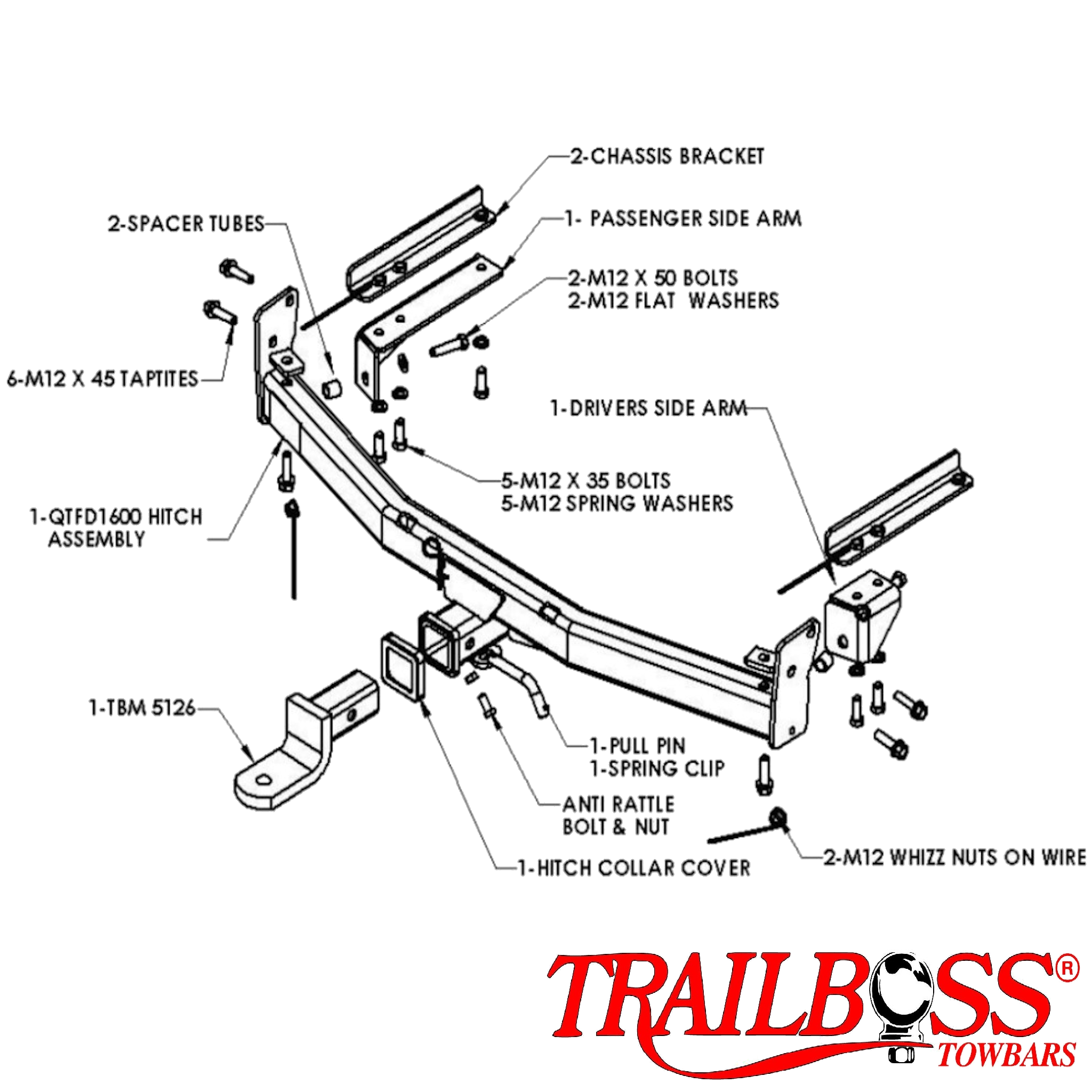 *Ford Territory SUV 04/2004 - 10/2016 - Towbar Kit - HEAVY DUTY PREMIUM