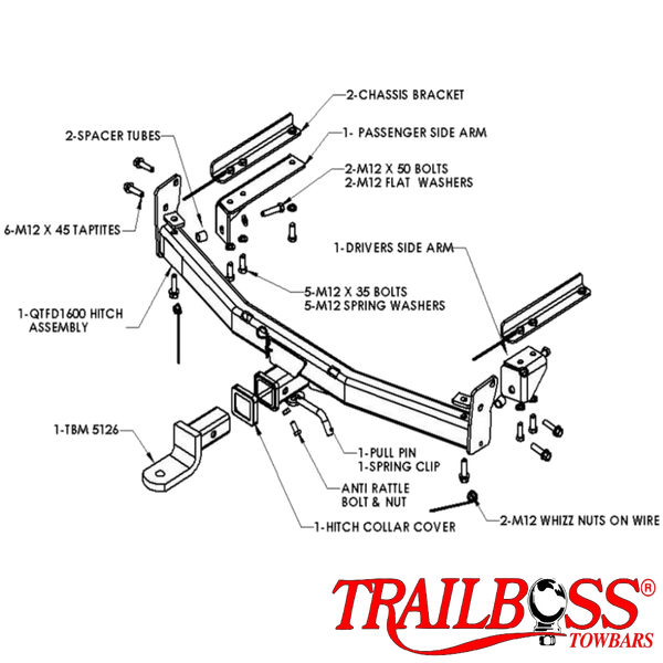 *Ford Territory SUV 04/2004 - 10/2016 - Towbar Kit - HEAVY DUTY PREMIUM