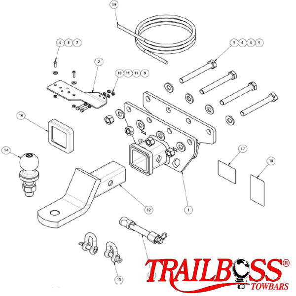 Jeep Gladiator Tub Body 01/2020 - On - Towbar Kit - HEAVY DUTY PREMIUM