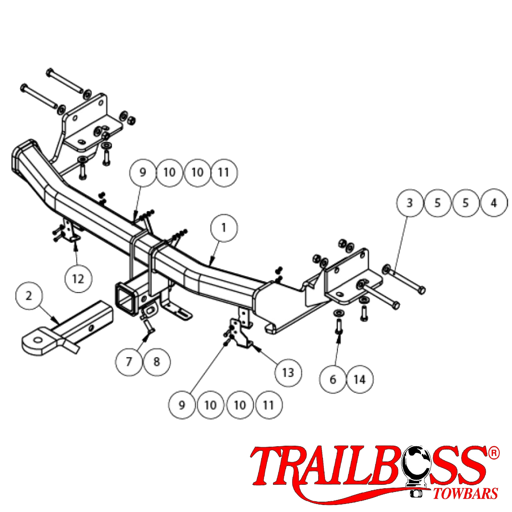 Kia Sorento XM Series 2 SUV 09/2012 - 03/2015 - Towbar Kit - HEAVY DUTY PREMIUM