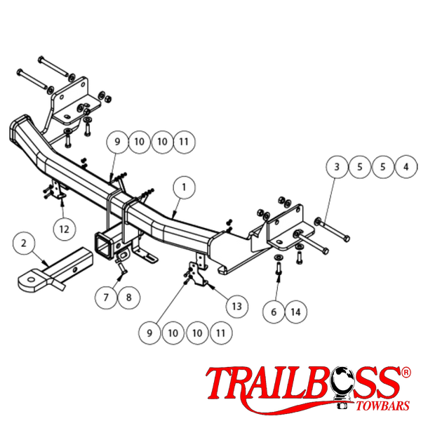 Kia Sorento XM Series 2 SUV 09/2012 - 03/2015 - Towbar Kit - HEAVY DUTY PREMIUM