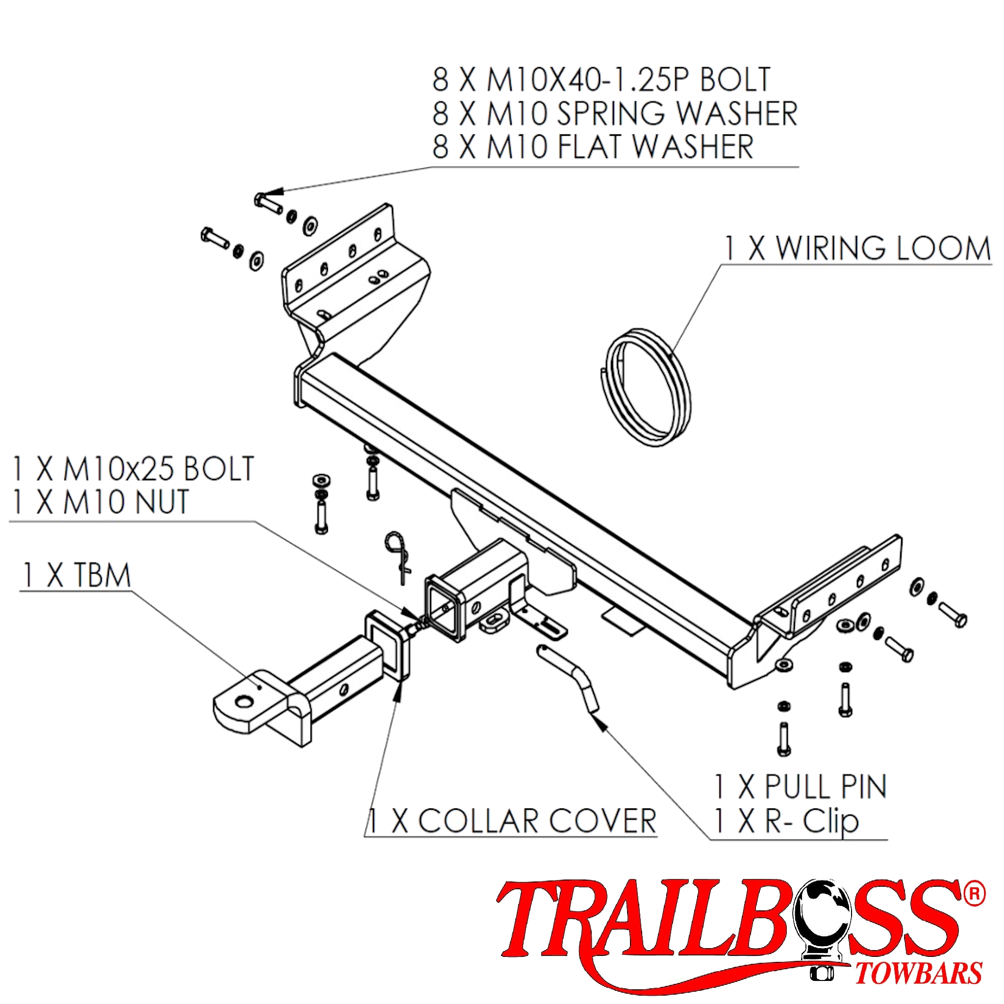 Kia Sportage SUV 01/2010 - 02/2013  - Towbar Kit - HEAVY DUTY PREMIUM