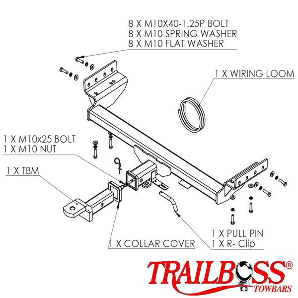 Kia Sportage SUV 01/2010 - 02/2013  - Towbar Kit - HEAVY DUTY PREMIUM