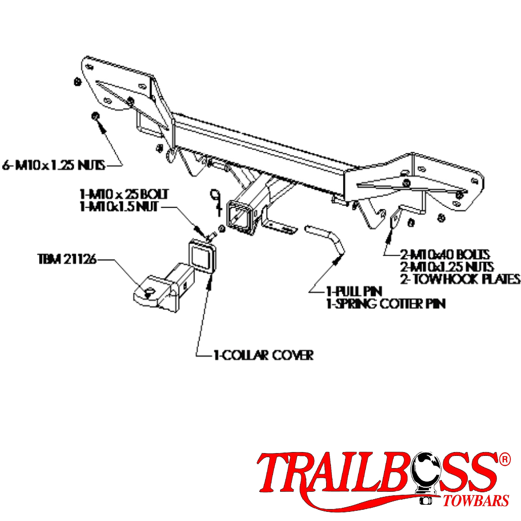 Mazda 6 GH1022 Hatch 03/2010 - 12/2012 - Towbar Kit - HEAVY DUTY PREMIUM