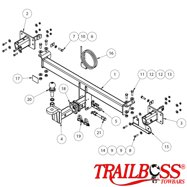 Mercedes-Benz C Class W205 Sedan 08/2014 - On (Not AMG) - Towbar Kit - HEAVY DUTY PREMIUM