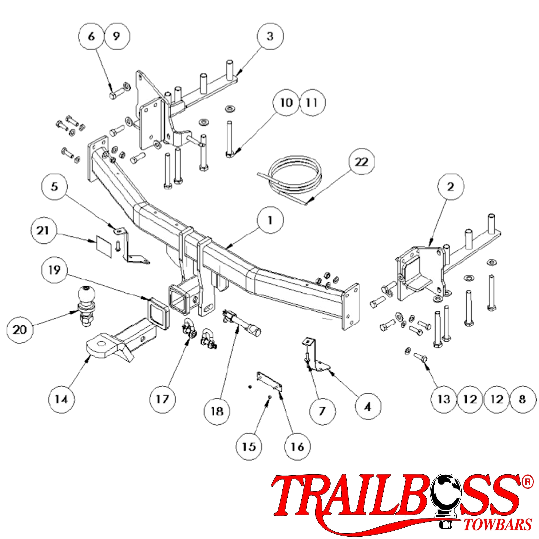 Land Rover Discovery Sport (7 Seat Only) L550 SUV 01/2015 - 07/2019 - Towbar Kit - HEAVY DUTY PREMIUM