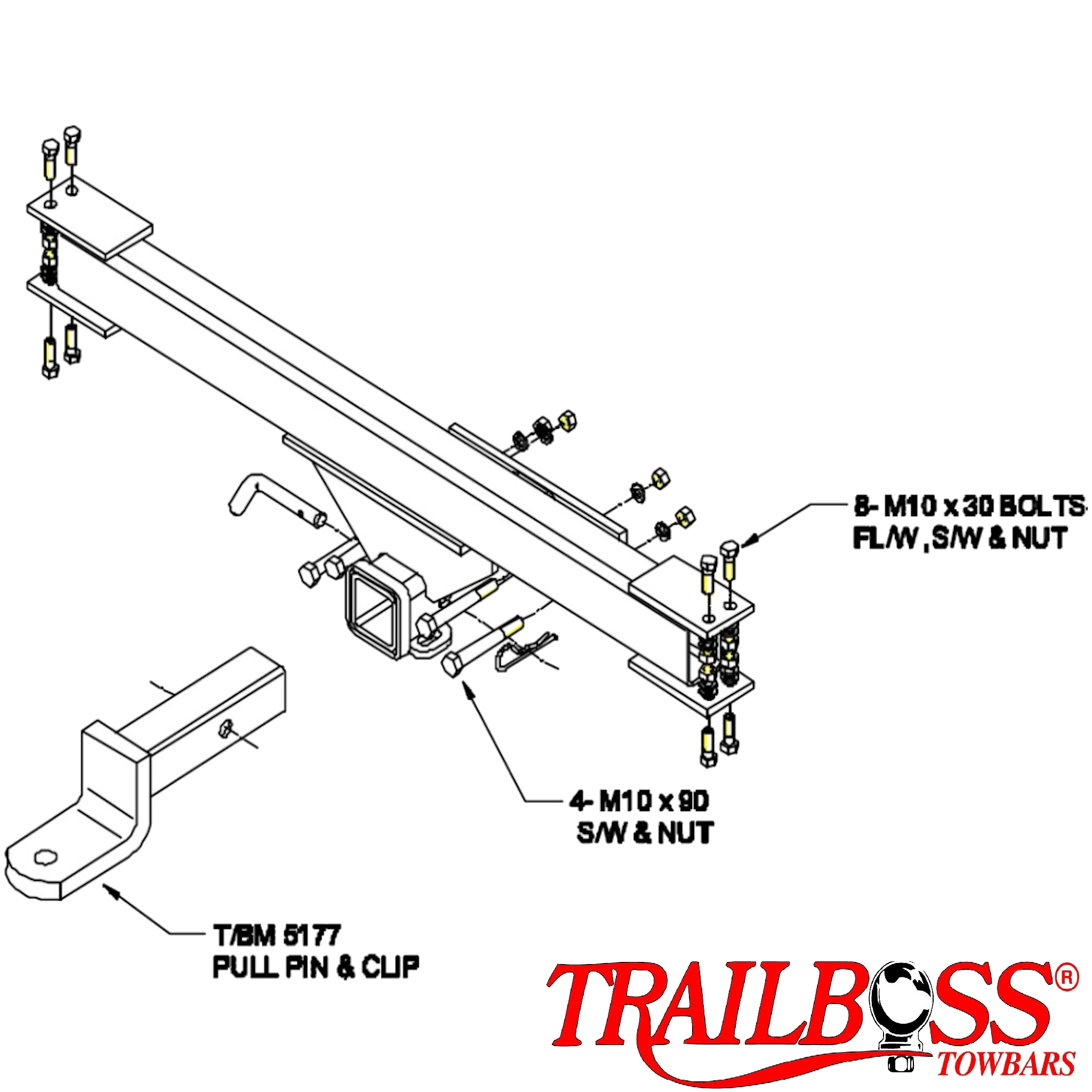 Land Rover Range Rover SUV 05/1995 - 07/2002 - Towbar Kit - HEAVY DUTY PREMIUM