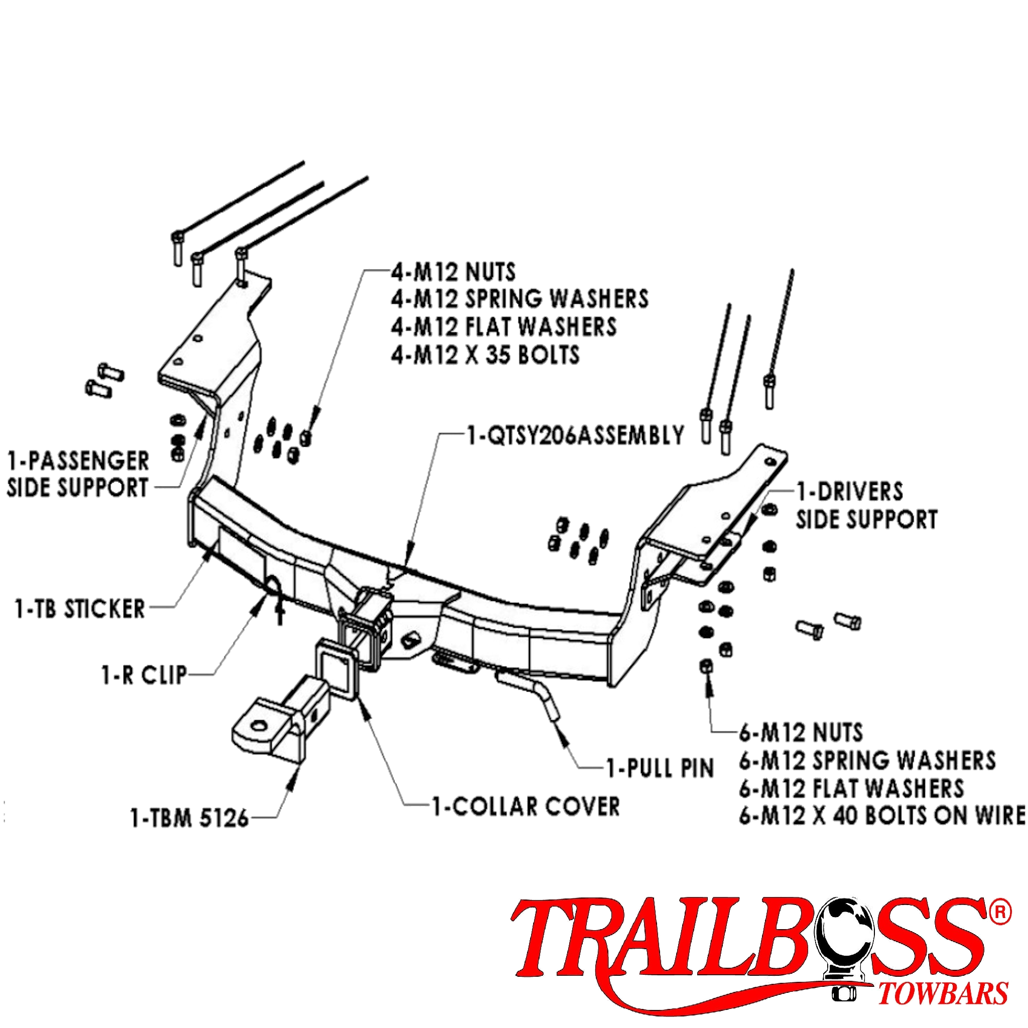 SsangYong Kyron SUV 02/2006 - On - Towbar Kit - HEAVY DUTY PREMIUM