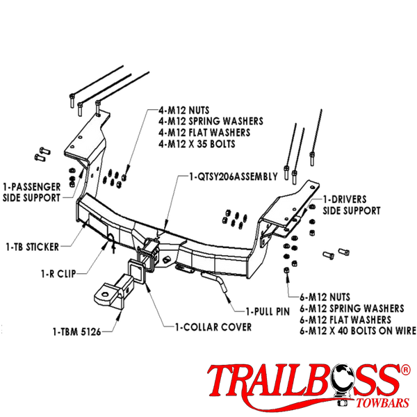 SsangYong Kyron SUV 02/2006 - On - Towbar Kit - HEAVY DUTY PREMIUM